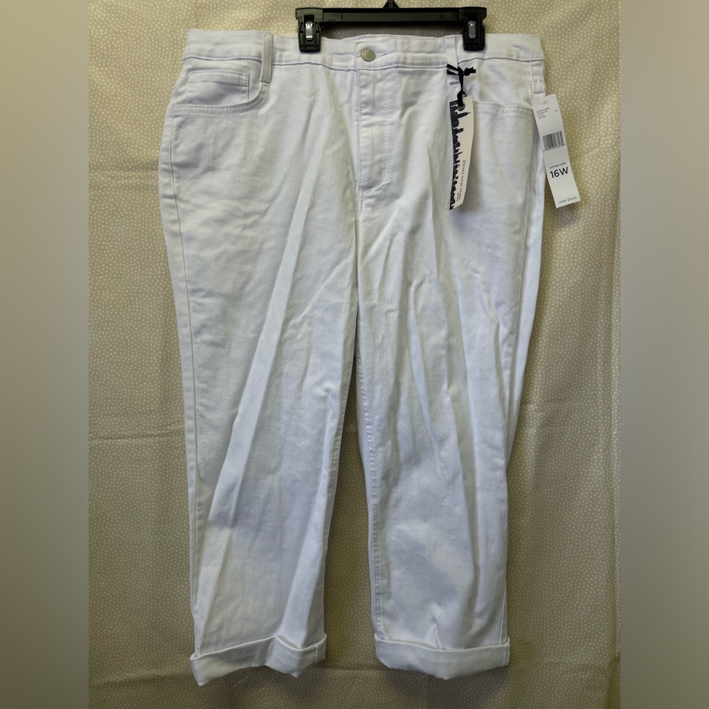Jones New York Cuffed Capri White 16w Nwt